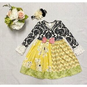 Giggle Moon Happy & Joyful dress with matching headband